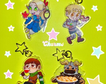 Delicious in Dungeon / Dungeon Meshi - Acrylic Keychains 3". Laios, Marcille, Chilchuck, Senshi