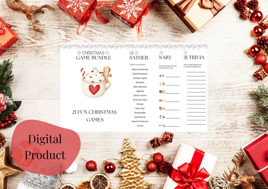 Christmas Games Bundle - Fun Printable Activities for Family and ...