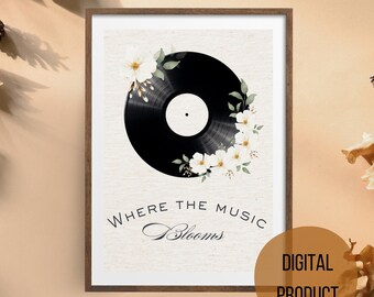 Decorazione murale con dischi in vinile retrò: regalo per gli amanti della musica (download digitale)