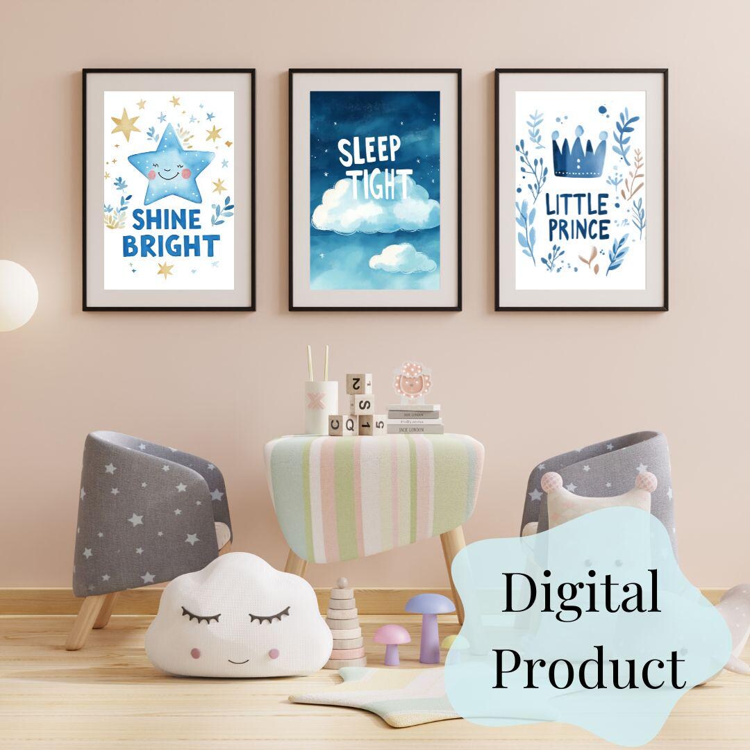 Nursery Decor - Baby Boy Wall Art - Boys Room Decor - Etsy