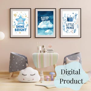 Nursery Decor - Baby Boy Wall Art - Boys Room Decor