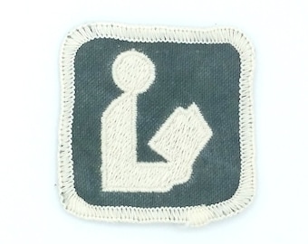 Library patch -- naturally-dyed -- organic cotton