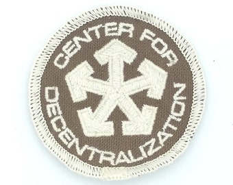 Center for Decentralization patch kit -- naturally-dyed -- cotton grown without synthetic pesticides, herbicides & fertilizers