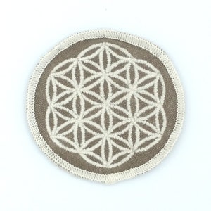 Flower of Life patch -- naturally-dyed -- organic cotton