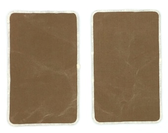 Large knee patch (set of 2) -- naturally-dyed -- organic cotton