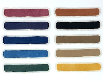 Plain long rectangular patch -- naturally-dyed -- organic cotton