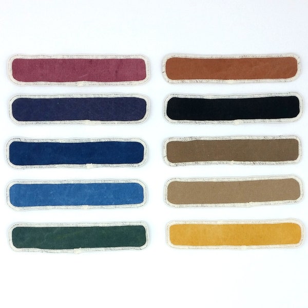 Plain long rectangular patch kit  -- naturally-dyed -- cotton grown without synthetic pesticides, herbicides & fertilizers