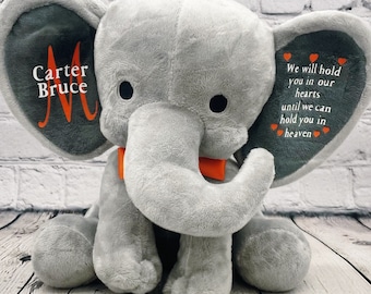 Personalized Plush Elephant Keepsake - Child Loss Grief Gift