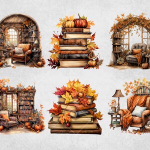 Watercolor Fall Clipart Set Fall Illustration Cozy Autumn Holiday Fall ...