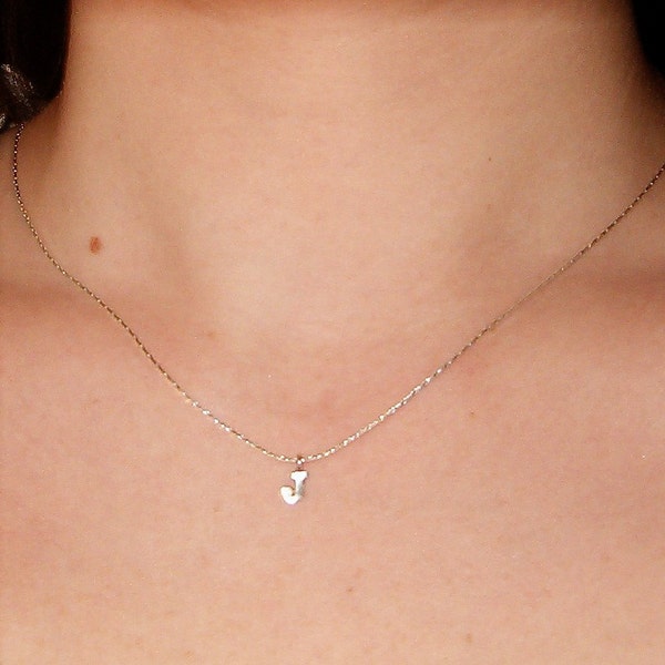 Silver Initial Necklace