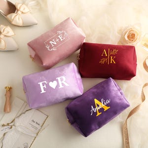 Personalised Cosmetic Bag, Travel, Toiletry Bag, Cosmetic Organiser, Customised Fleece Cosmetic Bag, Portable Cosmetic Bag, Birthday Gift