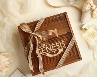 Personalized Bridesmaid Keepsake Gift Box, Custom Personalized Wooden Memory Empty Box, Bridal Party Gift Box, Wooden Box, Wedding Gift Box