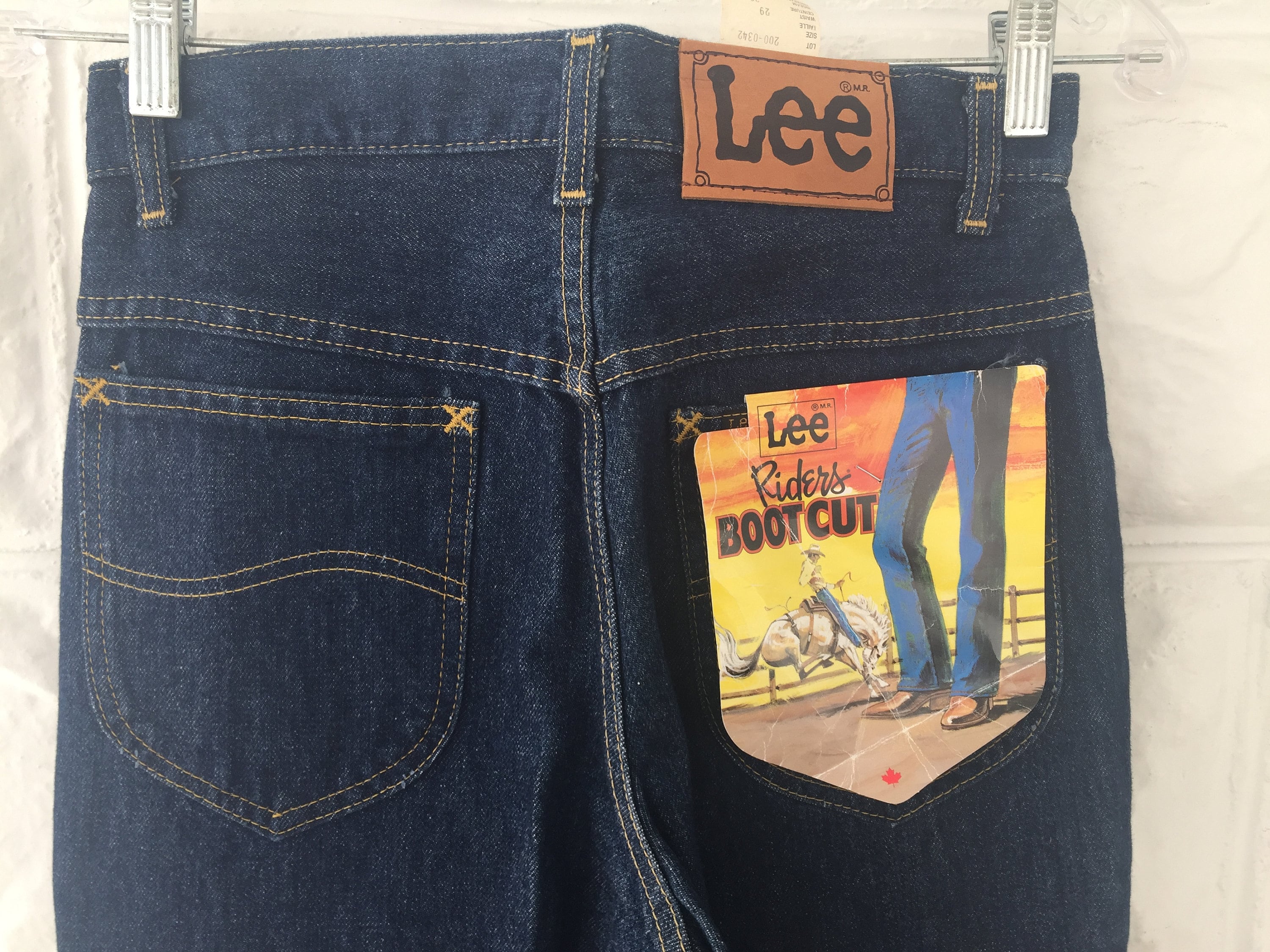 Men's Vintage 70's LEE Riders Boot Cut Work Jeans With 