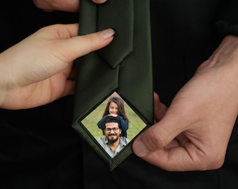 Custom Photo Tie Patch, Father of the Bride Wedding Gift