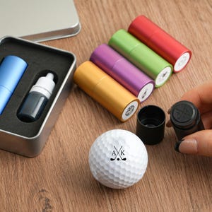 Aangepaste golfbalstempeldoos, gepersonaliseerde golfstempels, cadeau voor golfer, golfbalmarkering, golfaccessoires, cadeaus voor mannen, vaderdagcadeau