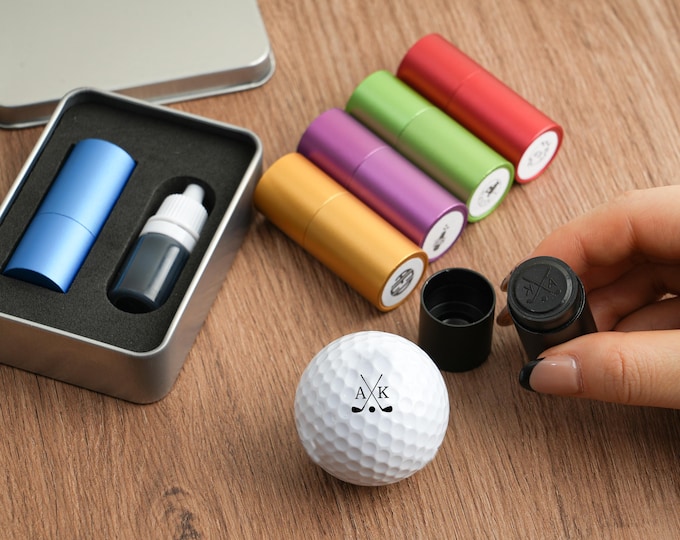 Personalized Golf Ball Stamp: Custom Logo Marker, Golfer Gift