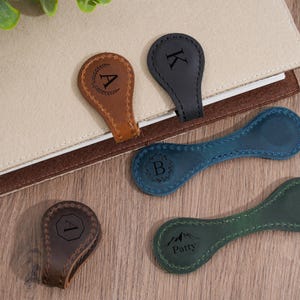 Custom Bookmark,Leather Magnetic Bookmark, Personalized Leather Bookmark, Initials Leather Bookmark, Reader gift, gift for him, gift for her