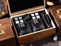 Personalised whiskey glass Set with Wooden Box,Whiskey Stone Set,Engravable Whiskey Glass Gift For Husband,1st Anniversary Gift To Boyfriend
