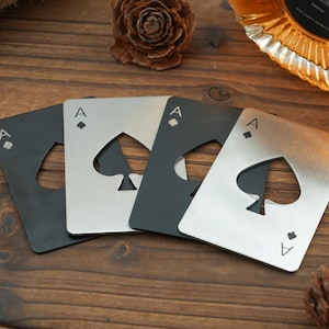 Regali per il testimone dello sposo, apribottiglie personalizzato, regalo da poker, apribottiglie da poker, bomboniera, carta da poker da casinò, regalo di proposta per lo sposo, asso di picche