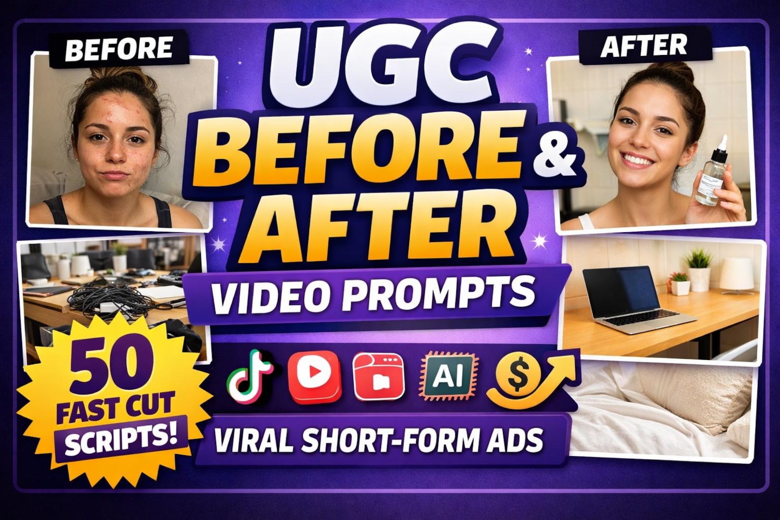 Before & After Video Customizable Prompt Template (50) Examples ...
