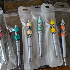 Cow beaded pens