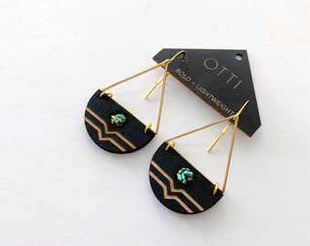 Turquoise Inlay DROP earring