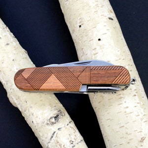 Customizable 7-Tool Pocket Knife with Engraved ARCHITECT Design Gift for Men Groomsmen Wedding Party Fathers Day Graduation Camping
