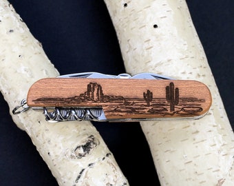 Customizable 7-Tool Pocket Knife with Engraved MT RAINIER Design Gift for Men Groomsmen Wedding Party Fathers Day Graduation Camping