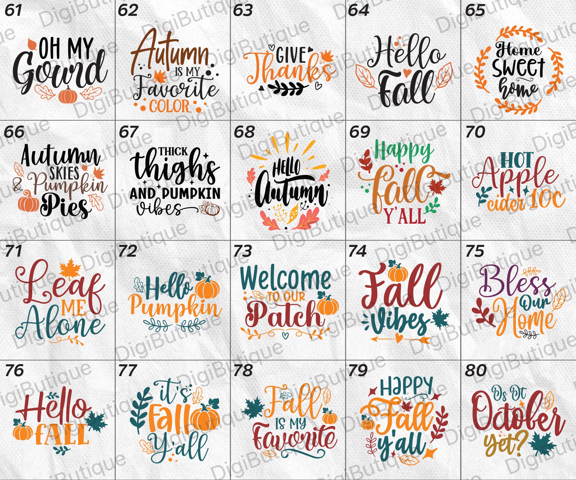 Fall Svg, Autumn SVG Bundle, Fall SVG Bundle, Autumn Svg, Thanksgiving ...