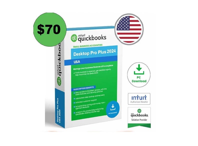 Quickbooks Desktop Pro 2024 USA 5 LIFETIME Users Etsy