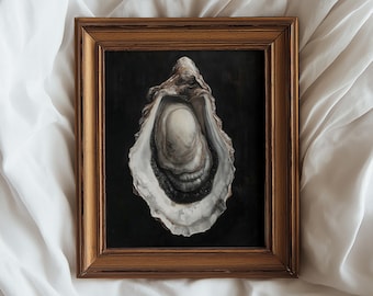 Moody Oyster Still Life Print | Trendy Kitchen Fine Art