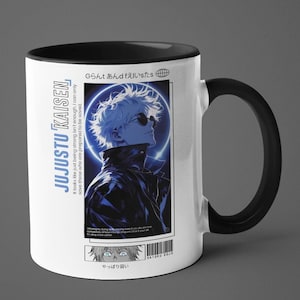 Gojo Satoru Coffee Mug | 11oz Ceramic Mug | Christmas Gift | Anime Gift | Accent Coffee Mug | Jujutsu Kaisen - JJK | Anime Funny Gift