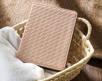 Flaxen Weave Custom Leather Kindle Case, Personalized Kindle Paperwhite 12th 7'' Case Cover, All New Kindle 6'' 2024 11th Case, Gift idea