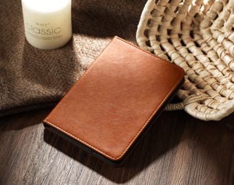 Caramel Brown Custom Leather Kindle Case, Personalized Kindle Paperwhite 12th 7'' Case Cover, All New Kindle 6'' 2024 11th Case, Gift idea