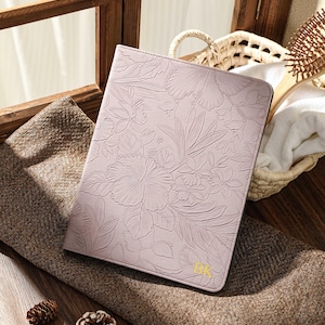 Mild Violet Flower Leather iPad Case For Air 11" 13", iPad Pro 11" 13" 2025, Air 4/5 10.9", iPad 10th 11th, iPad Pro 12.9", iPad Mini 7 Case