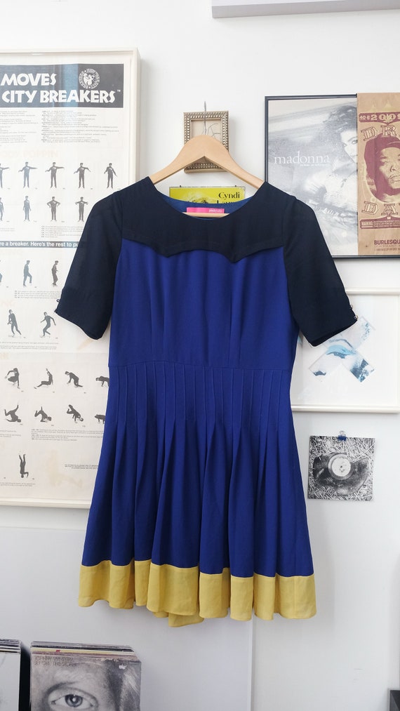 Blue Chiffon Mini Dress