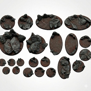 Chaos hell dämonische stil Harzminiatur / Figurenbasen / Topper 25 mm, 32 mm, 40 mm, 50 mm, 60 mm, 63 mm, 80 mm, 100 mm, oval, rund