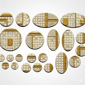 Royal palace urban style resin miniature / figure bases / toppers 25mm, 32mm, 40mm, 50mm, 60mm, 63mm, 80mm, 100mm, oval, round