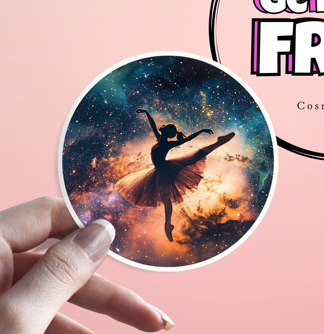 Ballerina Sticker: Cosmic Ballet Decal, Dancer in Space Waterproof ...