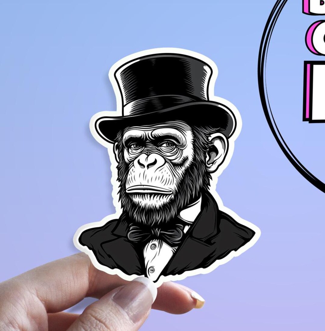 Honest Ape Sticker: Ape Lincoln Funny Animal President Waterproof ...