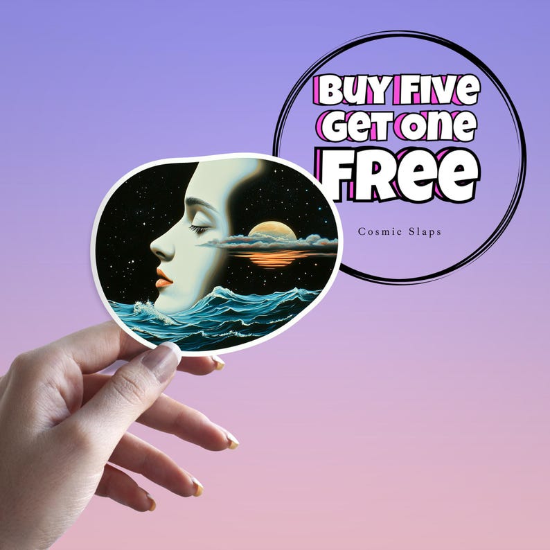 Space Dream Sticker: Starry Mindscape Waterproof Universe Sticker ...