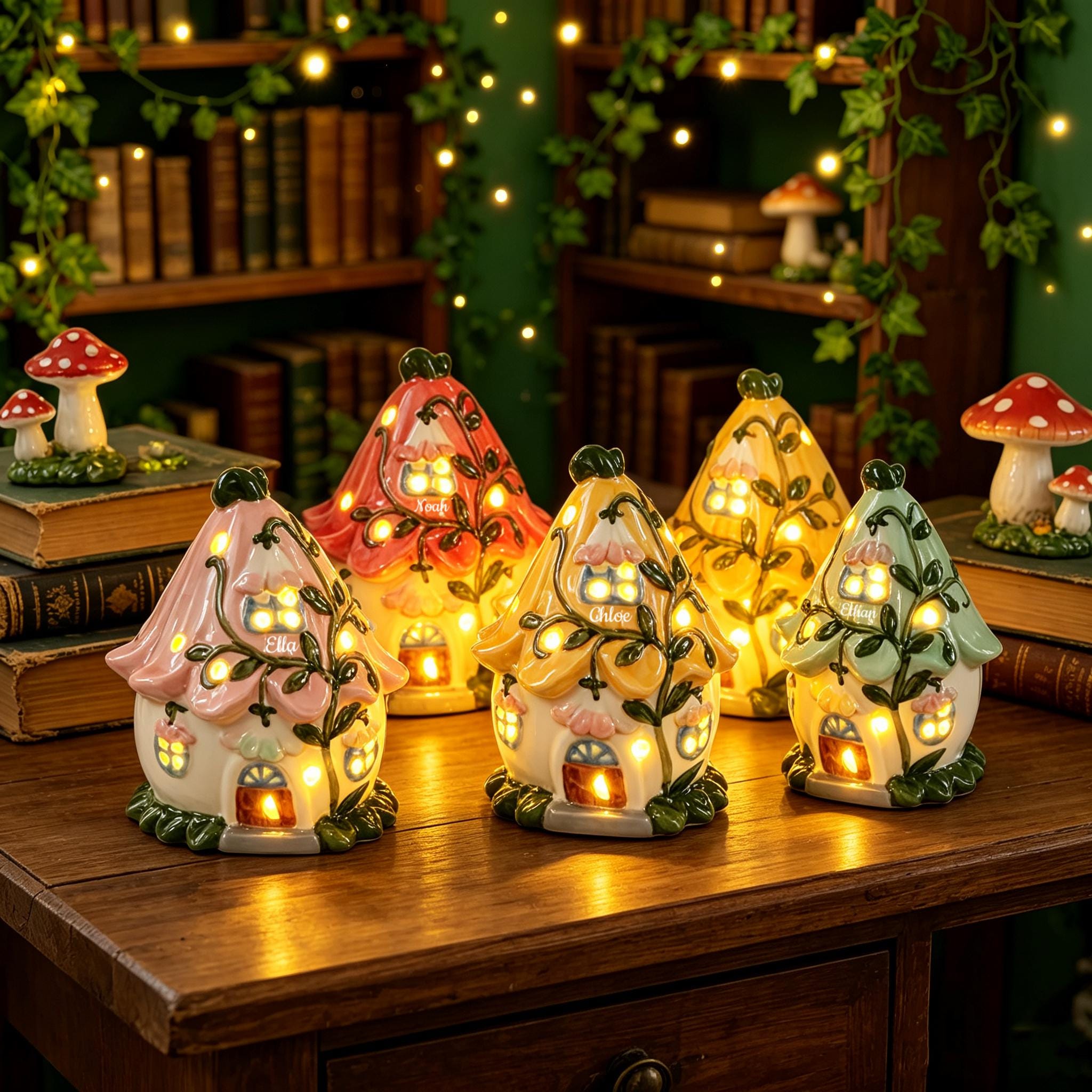 Ceramic Light up Houses - Etsy