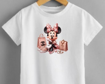 Shop "Til You Drop: Personalised pink mouse t-shirts, Minnie, shopping, mouse, bow