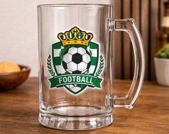 Personalised Beer Mug | Custom Photo, Logo, Football Badge Gift