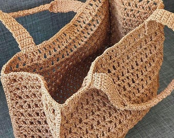Summer Straw Beach Bag: Raffia Oversize Weekend Bag