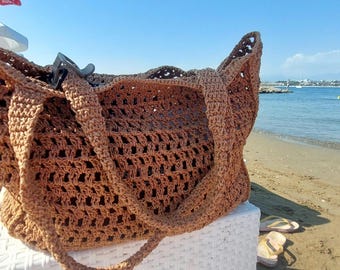 Summer Straw Beach Bag: Raffia Oversize Weekend Bag