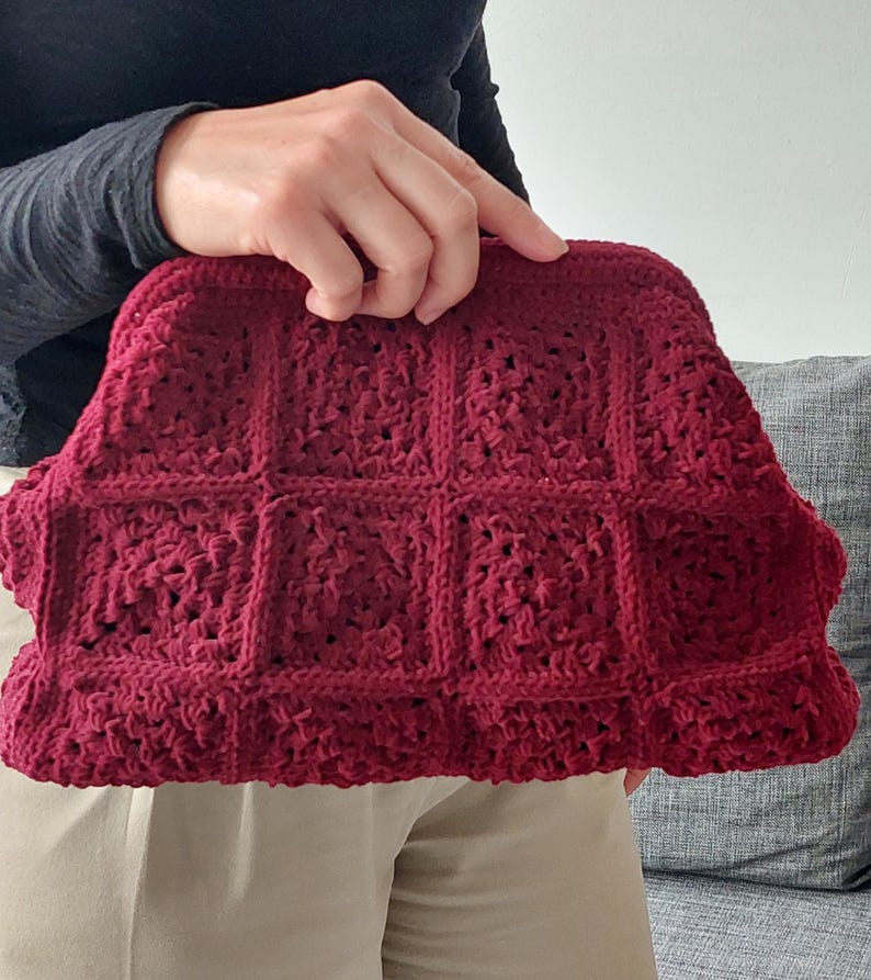 Sister ME Suede Clutch With Chain Strap Burgundy main image 1