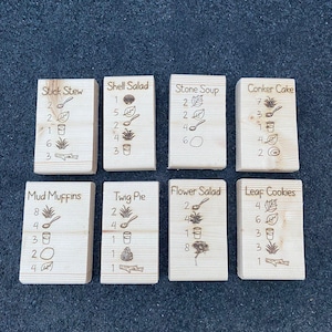 Risorse della Scuola Forestale - Cucina di fango - Carte Pozioni - Dadi della Scuola Forestale - Identificazione delle foglie - Identificazione dei piccoli animali - Misure dei vermi