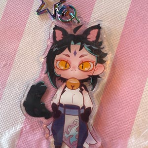 Genshin cat boy keychain