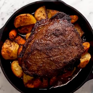Slow-cooked roast beef